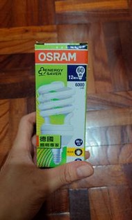 OSRAM 歐司朗 螺旋燈泡 12W E14燈頭 (白光 )