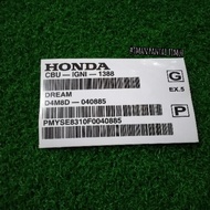 STICKER BARCODE HONDA DREAM