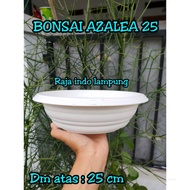 PUTIH Bonsai Super Tawon azalea Plastic Flower Pot BAZ 25 (25cm)-bosai azalea 25 WHITE