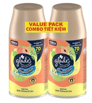 GLADE AUTOMATIC SPRAY REFILL GREEN APPLE PEACH 252ML TWIN PACK