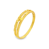 Top Cash Jewellery 916 Gold Line Design Ring