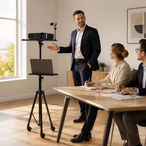 Projector Stand With Wheels, Laptop Stand Tripod, Height Adjustable From 795 To 1710 Mm, Projector T