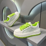 Men Shoes Men's Sneakers Thick-Soled Side Mesh Breathable Sneakers White Shoes Trendy Shoes I5G1