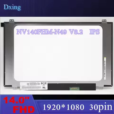 14.0" IPS FHD 1920*1080 30Pin Screen NV140FHM-N49 B140HAN04.2 N140HCE-EBA for Laptop LCD