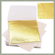 ( S U Z B )200 PCS Gold Sheets Gold Foil for Art Gilding Flakes Multipurpose Metal Gold Leaves Flake