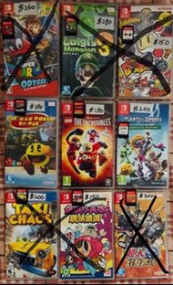 售 Nintendo switch game 任天堂 系統有 中文字幕 遊戲，以上圖片中有每盒的價格，動作遊戲 歡迎買家試遊戲