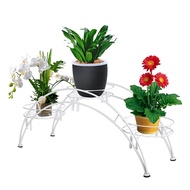 Curved Flower Rack Metal Flower Stand Plant Stand Balcony Garden Flower Plant Stand Bonsai Display Shelf