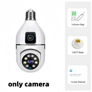 Samsung 2 เลนส์ กล้องวงจรปิด 360 wifi cctv V380 Pro 1080P 2.4G/5G กล้องวงจรปิดหลอดไฟ กล้องวงจรปิดเลนส์คู่ เสียงสองทาง การตรวจจับการเคลื่อนไหว กล้องวงจรปิดระยะไกล  กล้องวงจรปิดดู ผ่านมือถือ กล้องวงจรปิด ตัว เล็ก กล้องรักษาความปลอดภัย wireless ip  camara