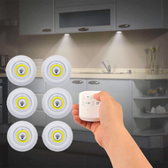 โคมไฟใต้ตู้ LED ควบคุมระยะไกลแบบไร้สายหรี่แสงได้โคมไฟข้างเตียงนอนในตู้เสื้อผ้า lampu tidur ห้องครัวในบ้าน