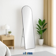 Informa Pro Aluminum Arch FloorCermin 40x1.2x150 cm - Black Standing Mirror LongCermin Standing Floo