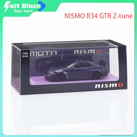 Kyosho 1/64 NISMO R34 GTR Z-tune 2025 Car Model Alloy Simulation Desktop Static Cars Model Boy Colle