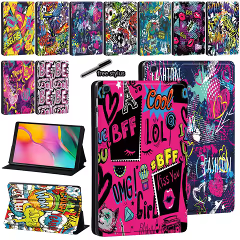 For Samsung Galaxy Tab A8 10.5/A7 Lite 8.7/A7 10.4/A A6 10.1/A 8.0/10.1/10.5 Inch Graffiti Art Patte