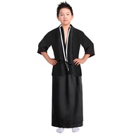 Japanese Kimono Stage Costume Children Boys Japanese Black Samurai Costume cosplay cosplay Costume