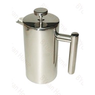 雙層咖啡壺不銹鋼法壓壺手沖濾網家用耐高溫打奶泡器沖泡茶保溫