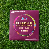 One Set of Dluxe Acoustic Guitar Strings Size 0.10