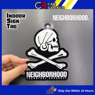 Neighborhood Apparel Technical Car Sign Tag / T178