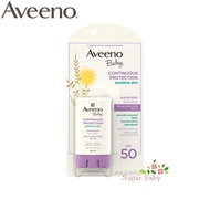 Aveeno Baby Continuous Protection Sensitive Skin SPF 50 Stick 13 g ครีมกันแดดทาหน้า SPF 50 (13 กรัม)