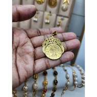 24k gold plated small bird coin pendant