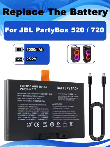 21.6V 5000mAh FG6CELL21700G Replacement Battery For JBL Partybox520 Partybox720 Bluetooth Speaker AI