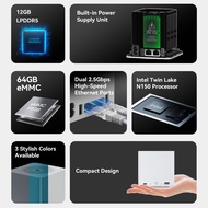 【24h Free ship selangor】Beelink ME MINI MINI PC Intel N200/N150 LPDDR5 64G EMMC SSD M.2*6 Slots Supp