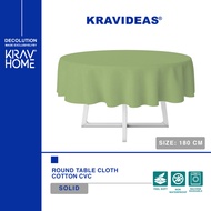 KATUN Krav Ideas Home - Dinning Table Cloth Cotton Plain 180 Cm - Plain Cotton Dining Tablecloth 180