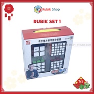 Set 1 /Combo of 4 Rubik's Cube (Qiidi 2x2,Sailing 3x3,Qiyuan 4x4, Qizheng 5x5)