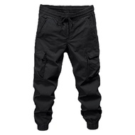 Cherise Multi Pockets Cargo Pants Men Cargo Pants Men's Cargo Pants with Elastic Waist and Multiple Pockets Perfect for Outdoor Sports and Streetwear