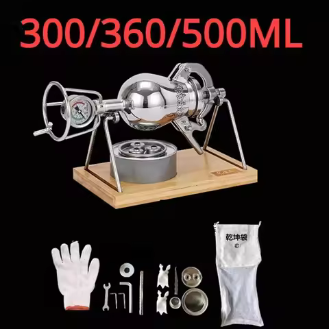 300ML 360ML 500ML Hand Popcorn Machine Open Firing Popcorn Puffing Machine Stainless Steel Mini Popp