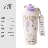 陶瓷內膽保溫杯女士高顏值新款大容量咖啡杯外出攜帶隨行杯