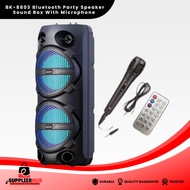 BK-8803 Bluetooth Party Speaker Sound Box With Microphone (8.5*2 Inches)