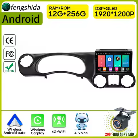 Car Radio Carplay For Jeep Wrangler 3 JK 2010 - 2018 Navigation GPS Android Auto Stereo Multimedia P