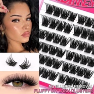 No Need Glue Lashes Cat Eye Lashes 3D Manga Effect Eyelashes Extension Travel Essentials Makeup