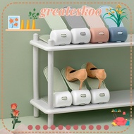 GREATESKOO Shoe Rack, Adjustable Double Layer Double Stand Shelf,  Plastic Space Savers Durable Cabinets Shoe Storage Home