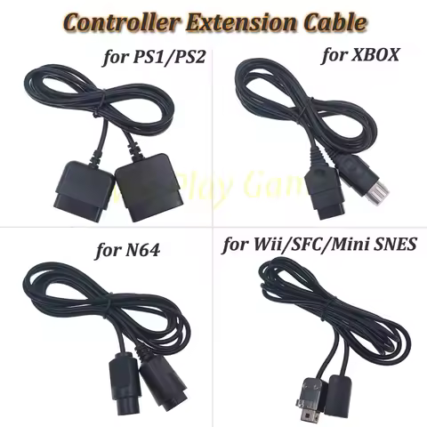 1.8M Extension Cable Game Extender Cord for PS1/PS2/N64/Wii/SFC/Mini SNES/XBOX Initial Version Contr
