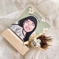 [1St Day Finished] MINI CUSTOM Acrylic/Illustration GIFTBOX/Graduation Gift/Birthday Gift