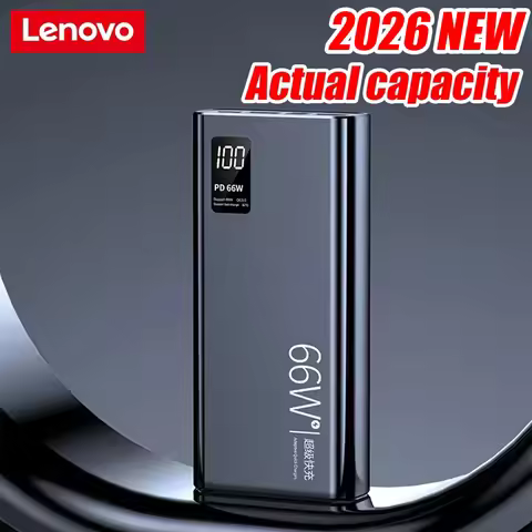 Lenovo 66W True 20000mAh High Capacity Power Bank Super Fast Charging Power Bank Portable Big Batter