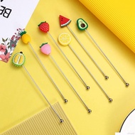 304 Stainless Steel Stirring Bar Fruit Series Bar Spoon Cocktail Stirring Spoon Bar Mixing Spoon Mil