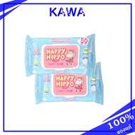 (แพ็ค 2 ชิ้น) Happy Hippo Original Mineral Wipes 50sheets