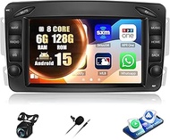 8 Core 6+128G Android 15 Car Radio for Mercedes-Benz CLK/W209/W203/Class C/Viano/W639/Vito with Wire