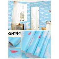 Cloud Motif Wall Sticker Wallpaper - 45 cm x 10 meters Bedroom Decoration