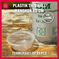 PROMO THINWALL MANGKOK MANGKUK PLASTIK BULAT DATAR THINWALL BOWL ROUND MANGKOK MAKAN PLASTIK 200ML 3