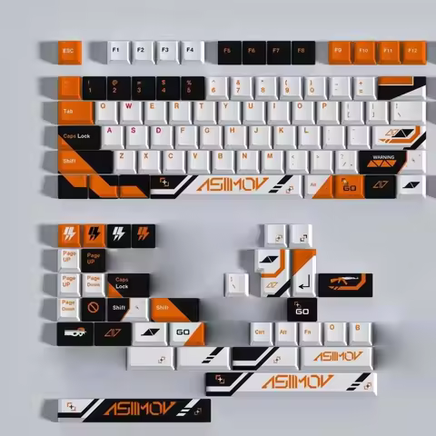 139 Keys/set Asiimov Theme Keycaps PBT Dye Sublimation Lightproof Key Caps Cherry Profile Keycap For