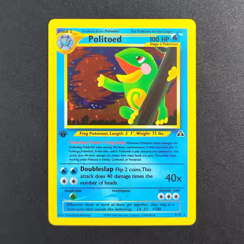 DIY Proxy Pokemon TCG Pocket Card 2000 P.M Politoed 8 Super Rare Collectibles Card Single Classic Ga