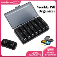 【SG】Large Weekly Pill Organizer 2 Times a Day Daily Pill Box 7 Day with Double Protection AM PM Pill