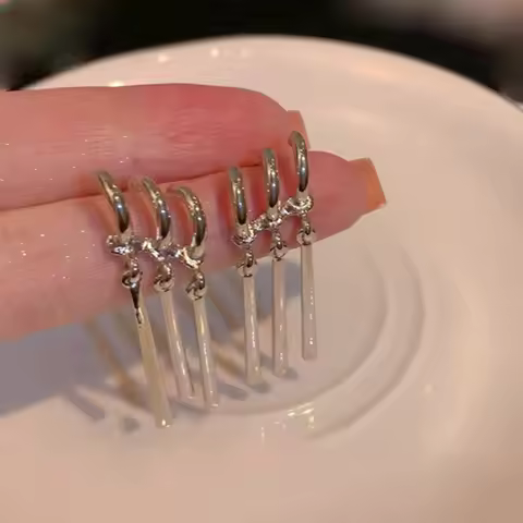 1Pair One Piece Zoro Anime Earrings Women Men Cosplay Earrings Piercing Jewelry Fashion Fake Triple 