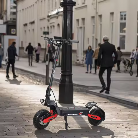 GT06 Adult Electric Scooter, Speed up to 30MPH, 48V 13AH 11 Inch Off-Road Tires Foldable Sport EScoo