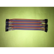 Dupont Cable Female To 20cm Length 1 Unit 10 Wires 2.54mm Connection Colorful Flat