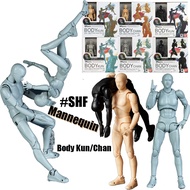 SHFiguarts Mannequin Action Figure Body Kun Body Chan SHF Figures Black Orange Color Ver PVC Action 