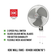 KDK KV408 40cm/16″ Metal Blade Wall Fan (Grey)
