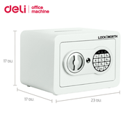 Deli ตู้เซฟ ตู้นิรภัย ระบบส่งสัญญาณเตือน มีช่องหยอด ล็อคกุญแจและรหัส ความปลอดภัยแน่นหนา Safe Box